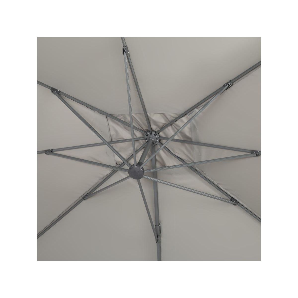 Habitat et Jardin Parasol jardin déporté Alu  Sun 4   - Rectangle - 3 x 4 m - Gris - Dalles à lester incluses