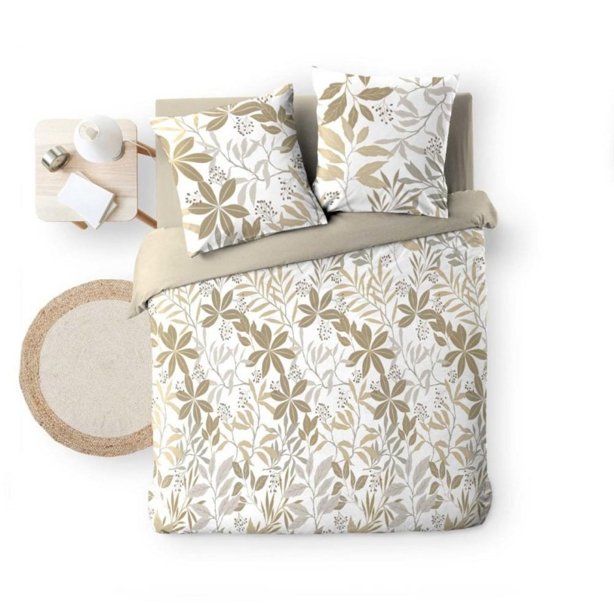 Douceur d'Intérieur Housse de couette 240x220 + 2 taies VOLTINE 100% coton