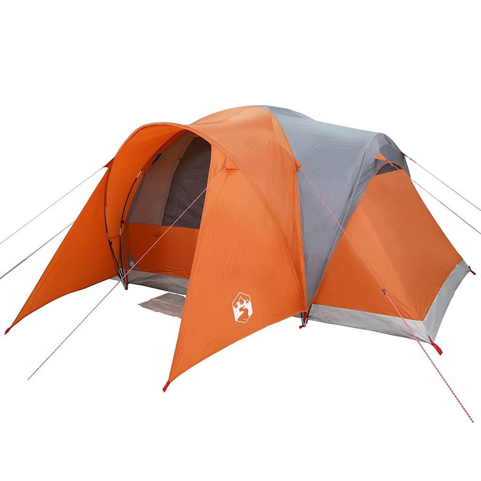 Voir la diapositive 5 : VIDAXL Tente familiale a dome 6 personnes gris et orange impermeable