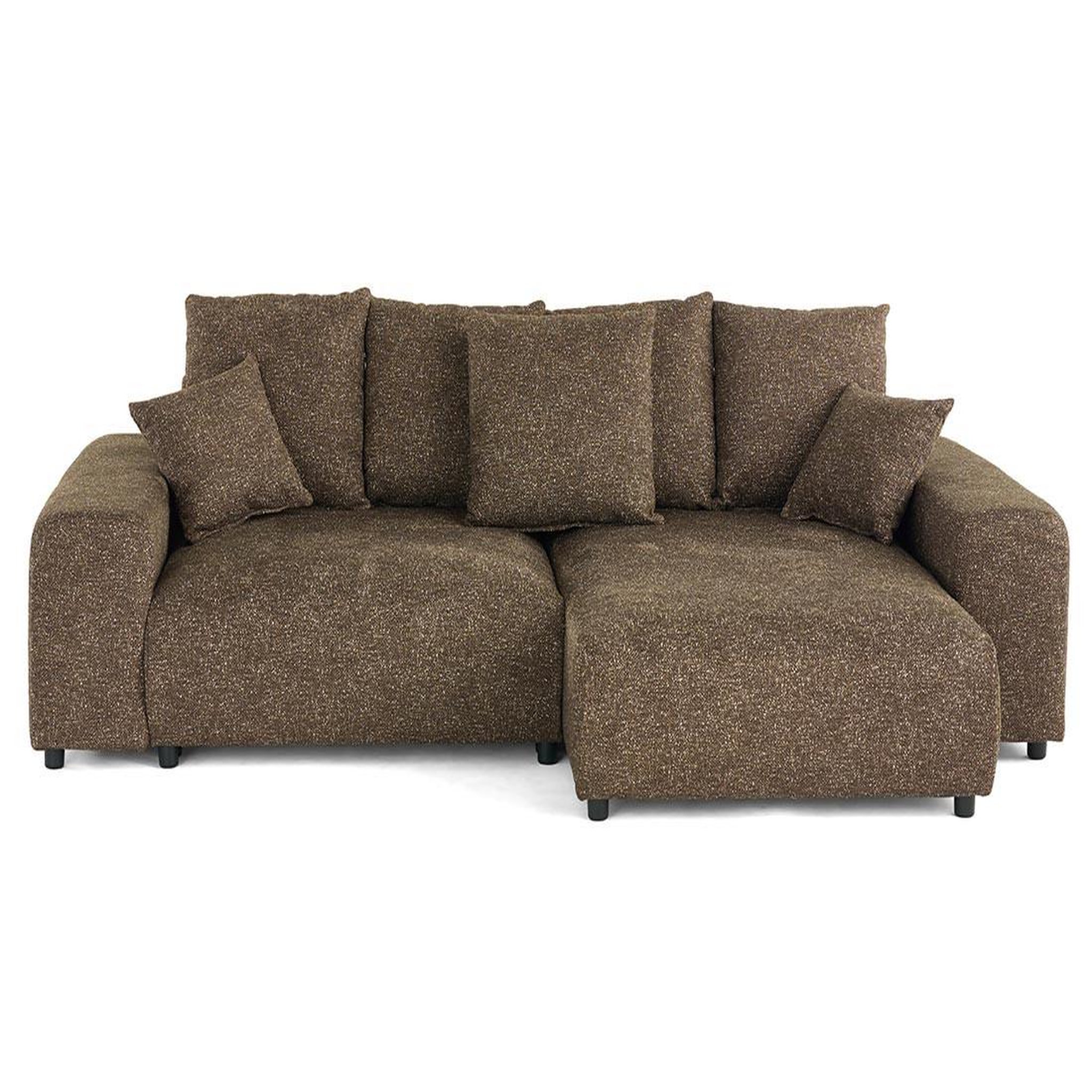 Voir la diapositive 1 : LISA DESIGN Jake - canapé panoramique d'angle droit 7 places convertible avec coffre en fausse fourrure