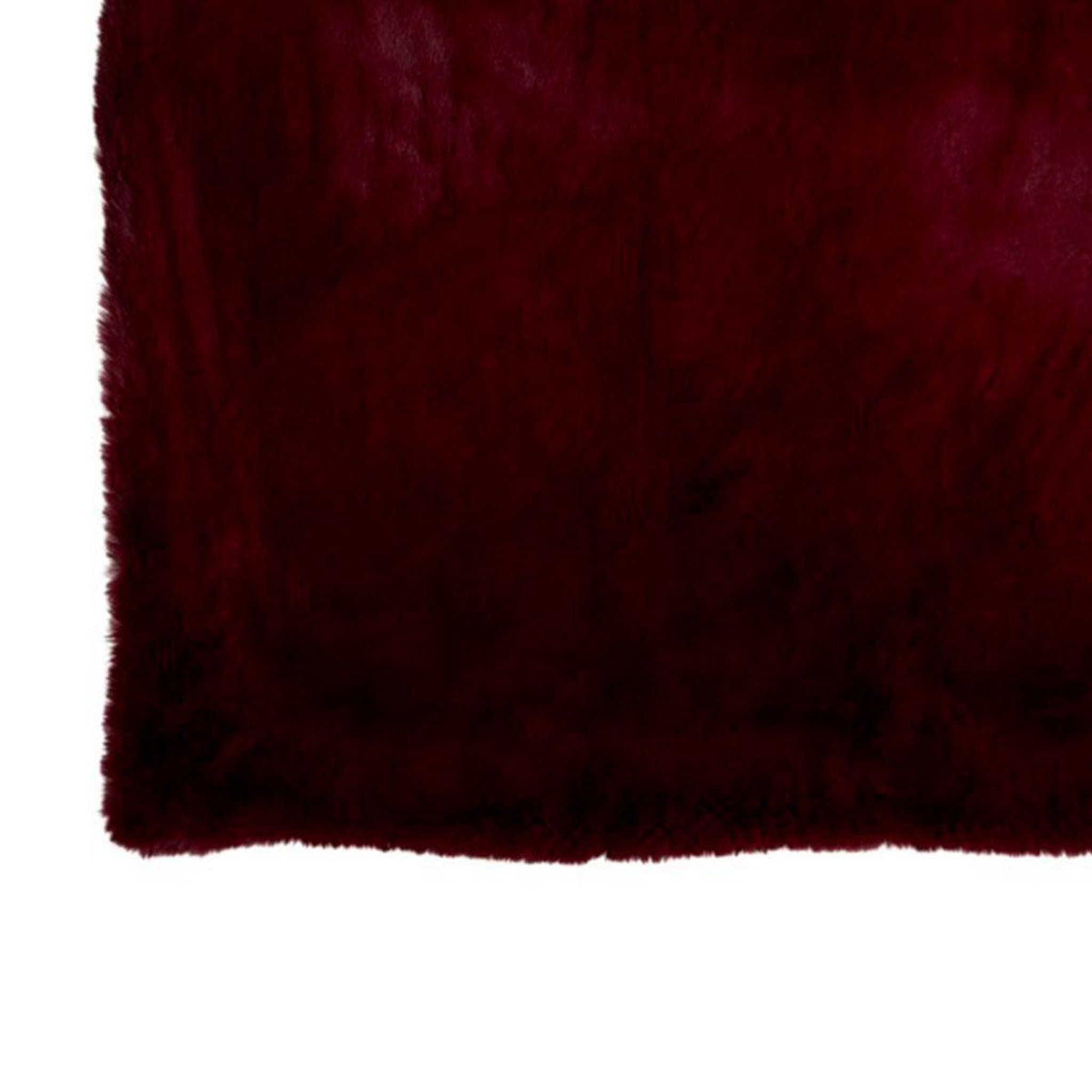 Voir la diapositive 3 : J-LINE Plaid imitation fourrure  cutie  130x180cm bordeaux