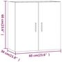 Voir la diapositive 6 : VIDAXL Armoire murale Noir 60x30x60 cm Bois d'ingenierie