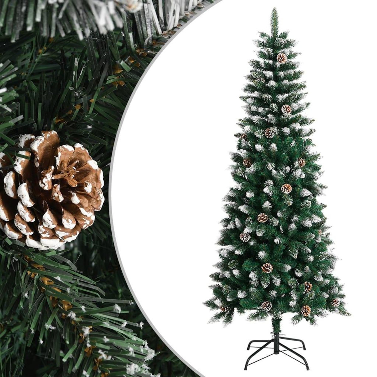 VIDAXL Sapin de Noël artificiel avec support Vert 180 cm PVC