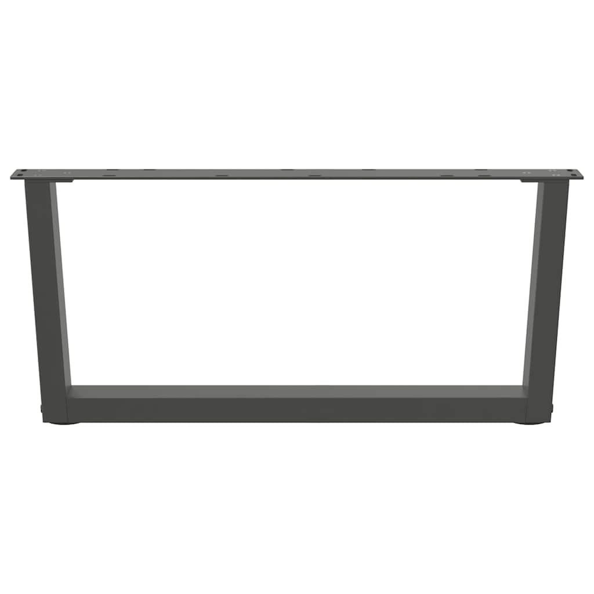 Voir la diapositive 5 : VIDAXL Pieds de table a manger forme V 2 pcs anthracite 70x(30-31,3)cm