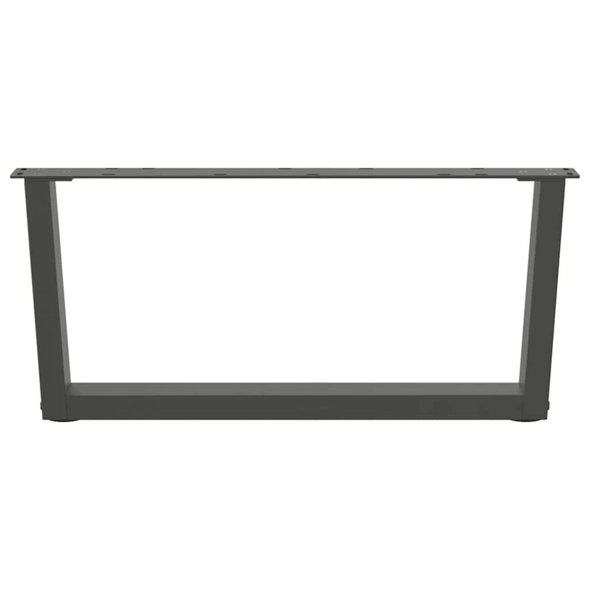 VIDAXL Pieds de table a manger forme V 2 pcs anthracite 70x(30-31,3)cm