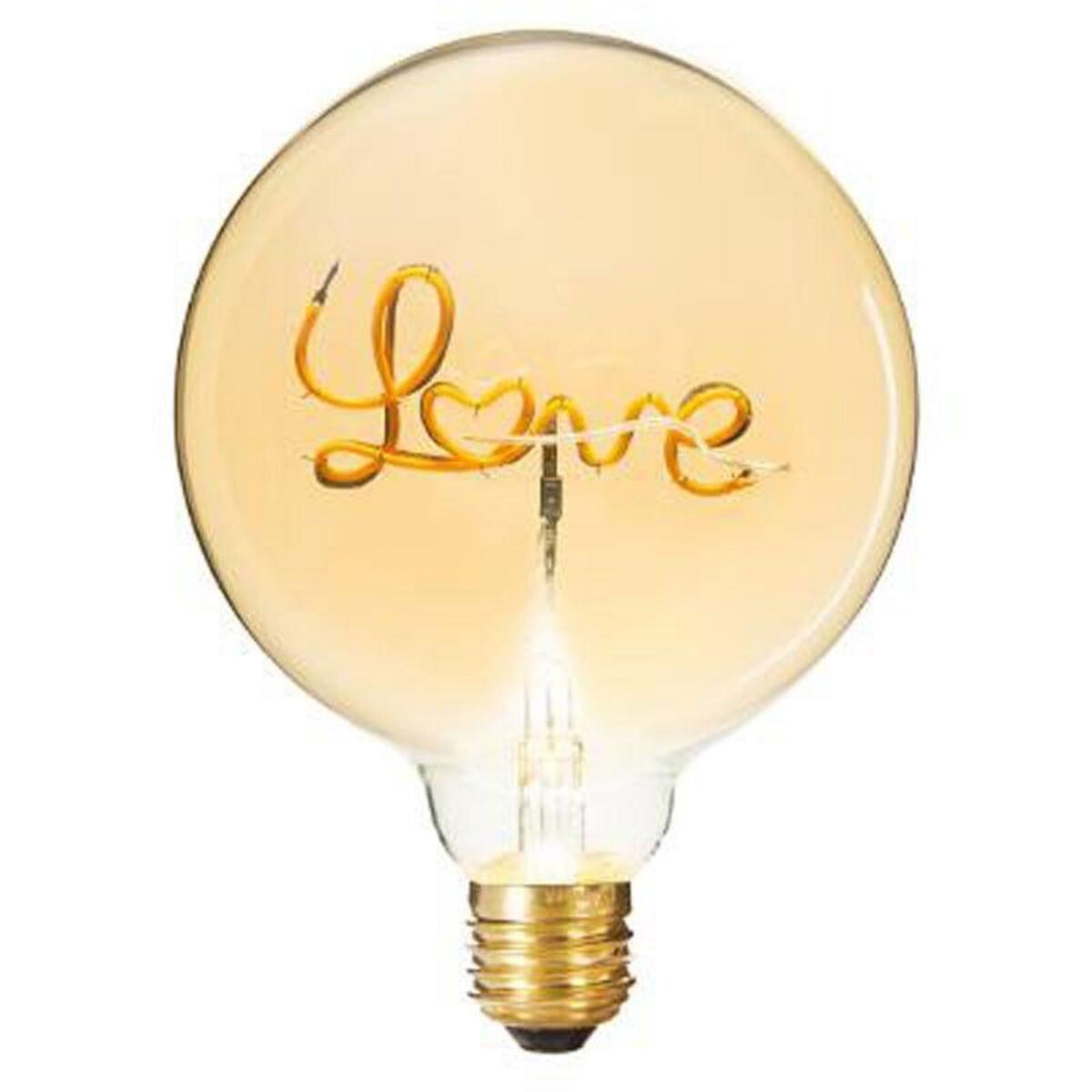 Ampoule Décorative à Filament  Love  17cm Ambre