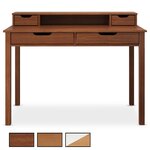 IDIMEX Bureau RAUL L 114 cm avec 4 tiroirs en bois massif. Coloris disponibles : Marron