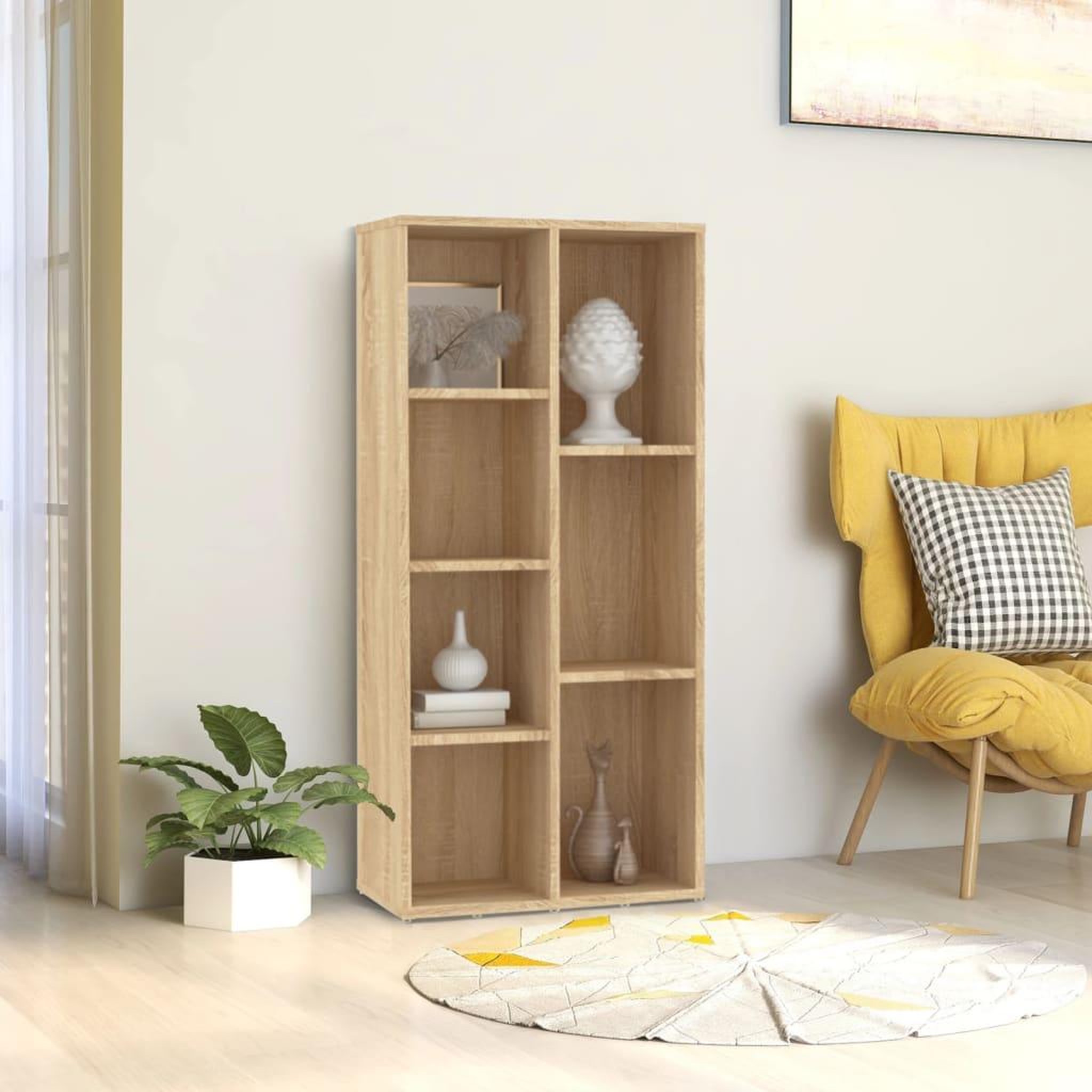 Voir la diapositive 1 : VIDAXL Bibliotheque Chene Sonoma 50x25x106 cm Bois d'ingenierie