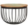 Voir la diapositive 2 : VIDAXL Table basse Ø50x35 cm bois de recuperation massif et acier