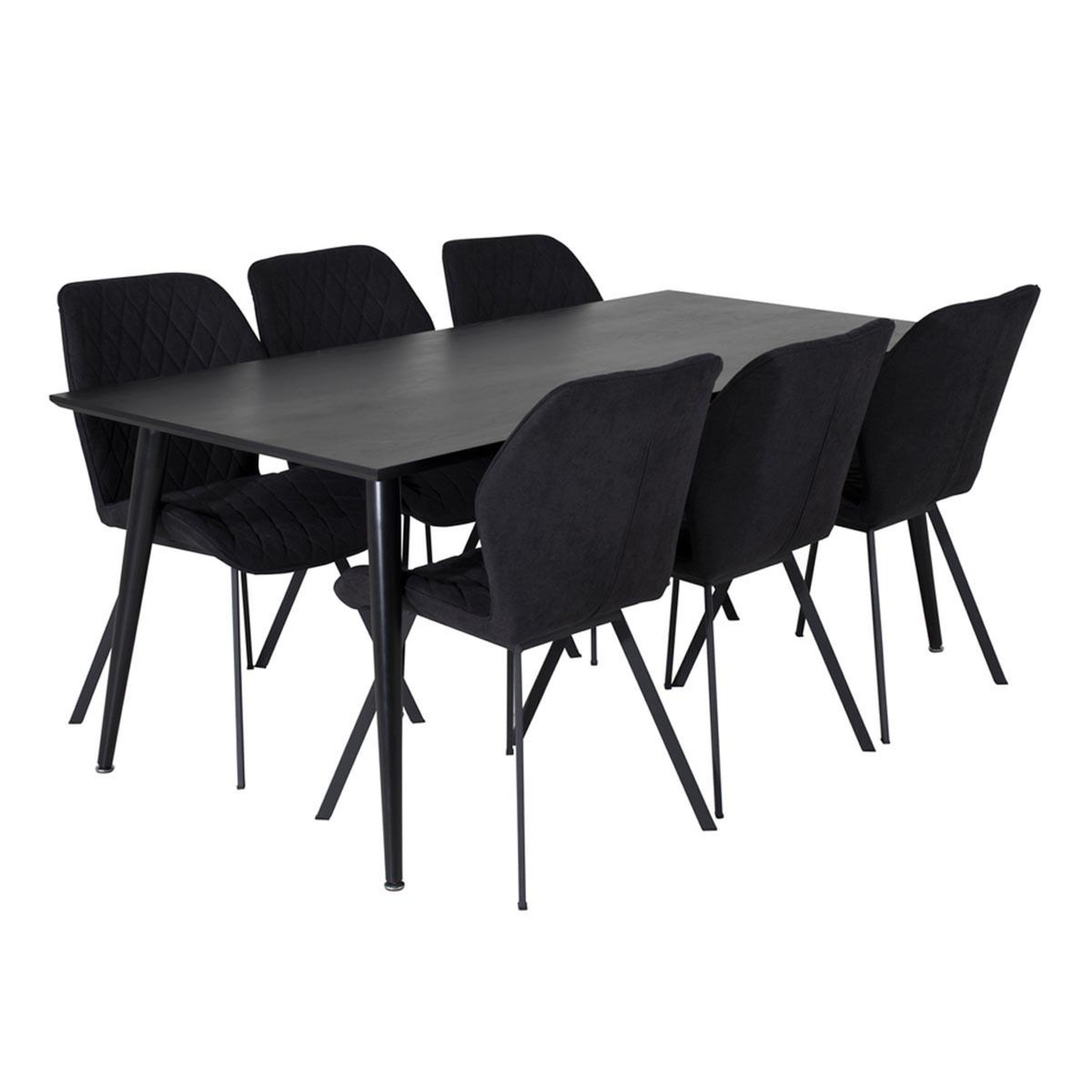 Paris Prix Ensemble table à manger & 6 chaises  dipp & gemma  180cm noir