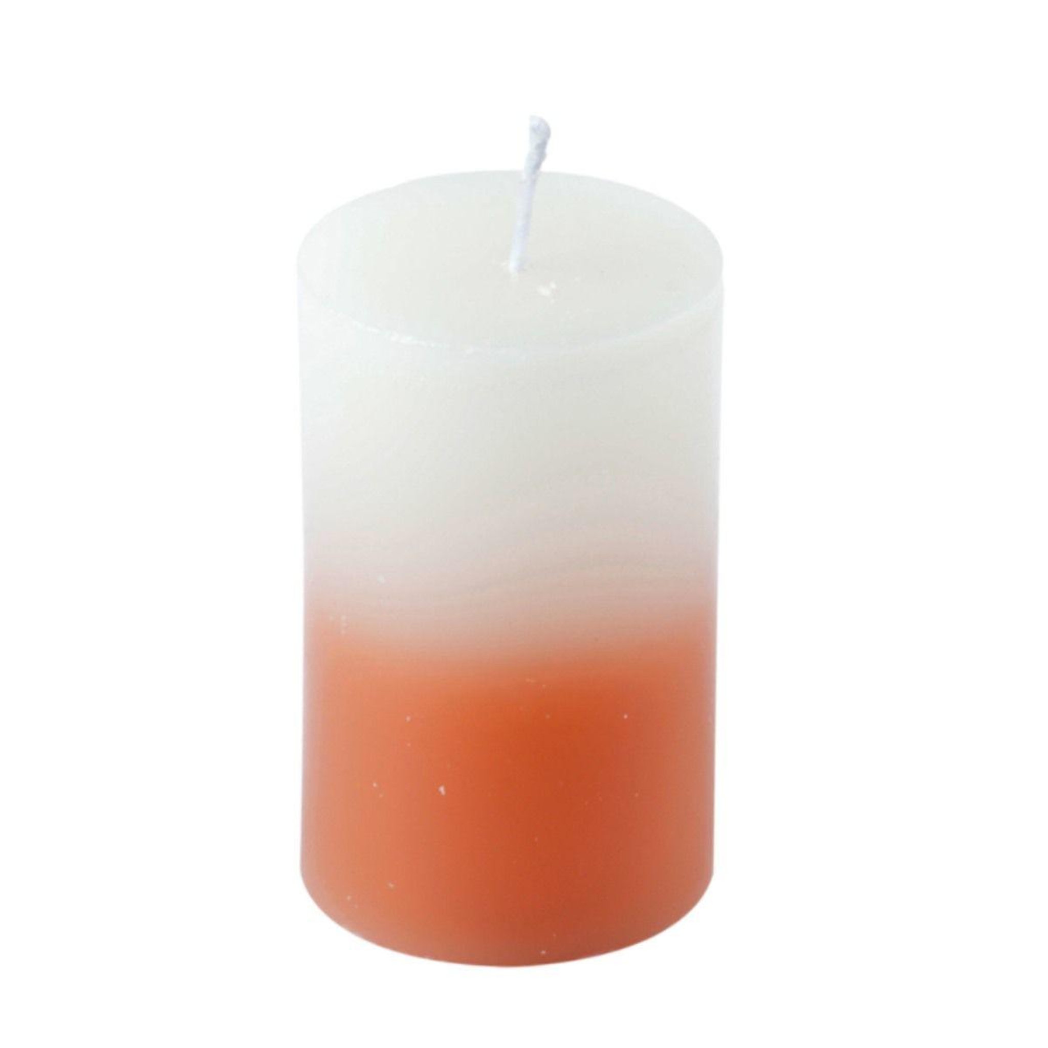HOMEA Bougie pilier tie and dye  arty  8cm blanc & blush