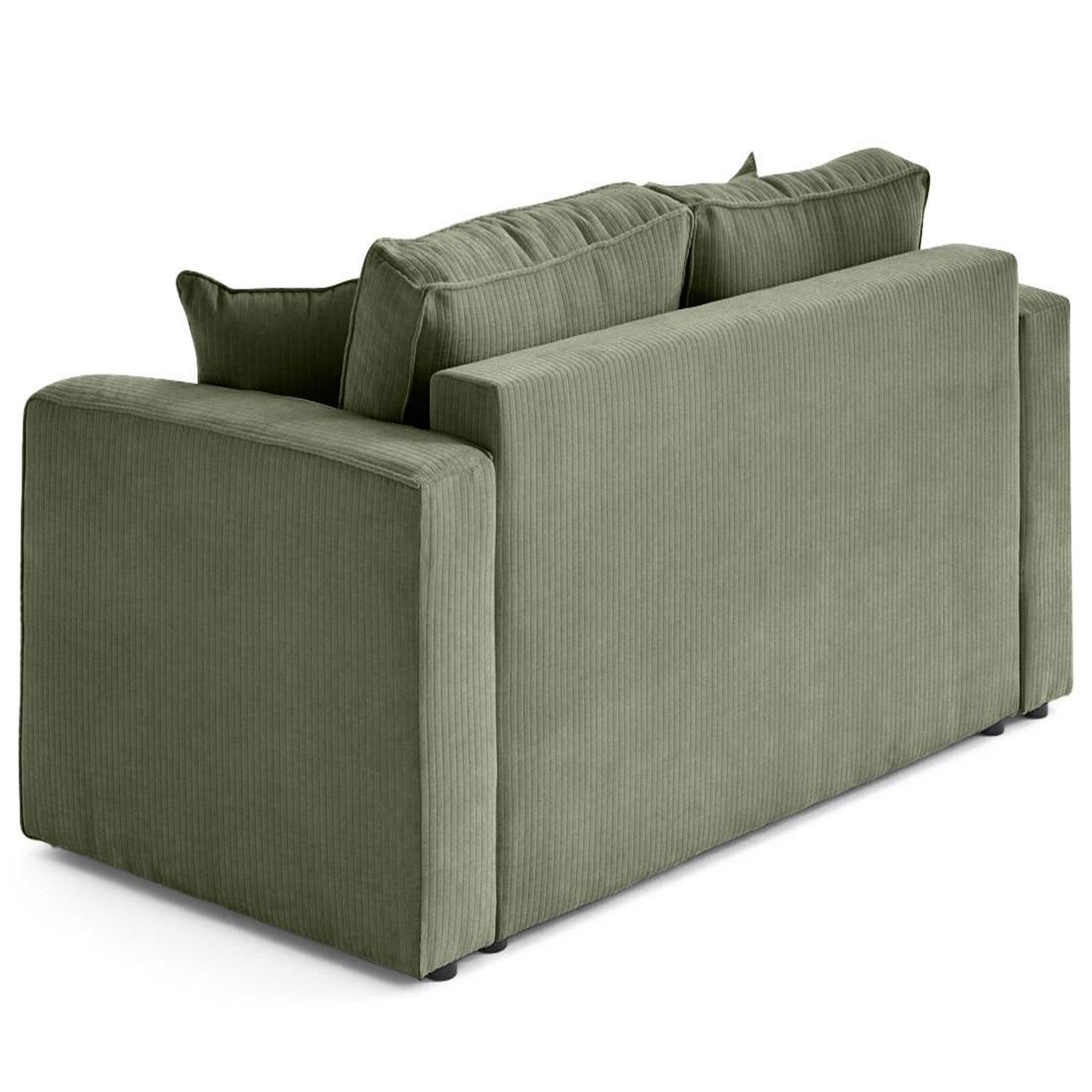 Voir la diapositive 6 : BEST MOBILIER Topaze - canapé droit 2 places en velours côtelé plat