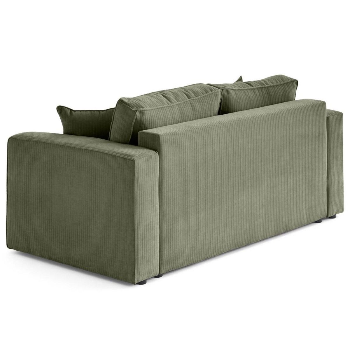 BEST MOBILIER Topaze - canapé droit 2 places en velours côtelé plat