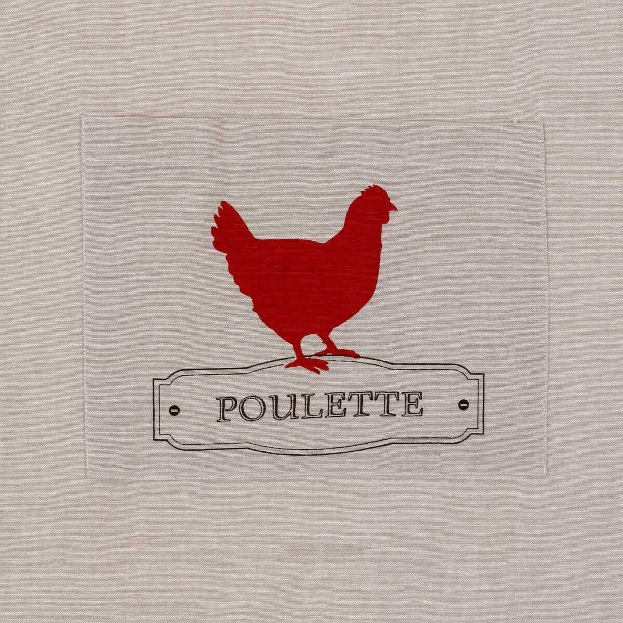 Voir la diapositive 3 : ATMOSPHERA Tablier de cuisine  poulette  60x80cm multicolore