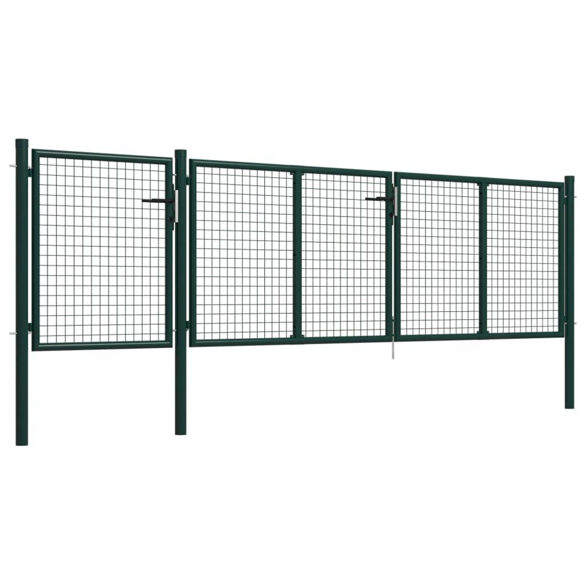 VIDAXL Portail de jardin Acier 400 x 75 cm Vert