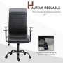 Voir la diapositive 4 : VINSETTO Vinsetto Fauteuil de bureau manager ergonomique pivotant 360° hauteur assise réglable revêtement synthétique PU noir
