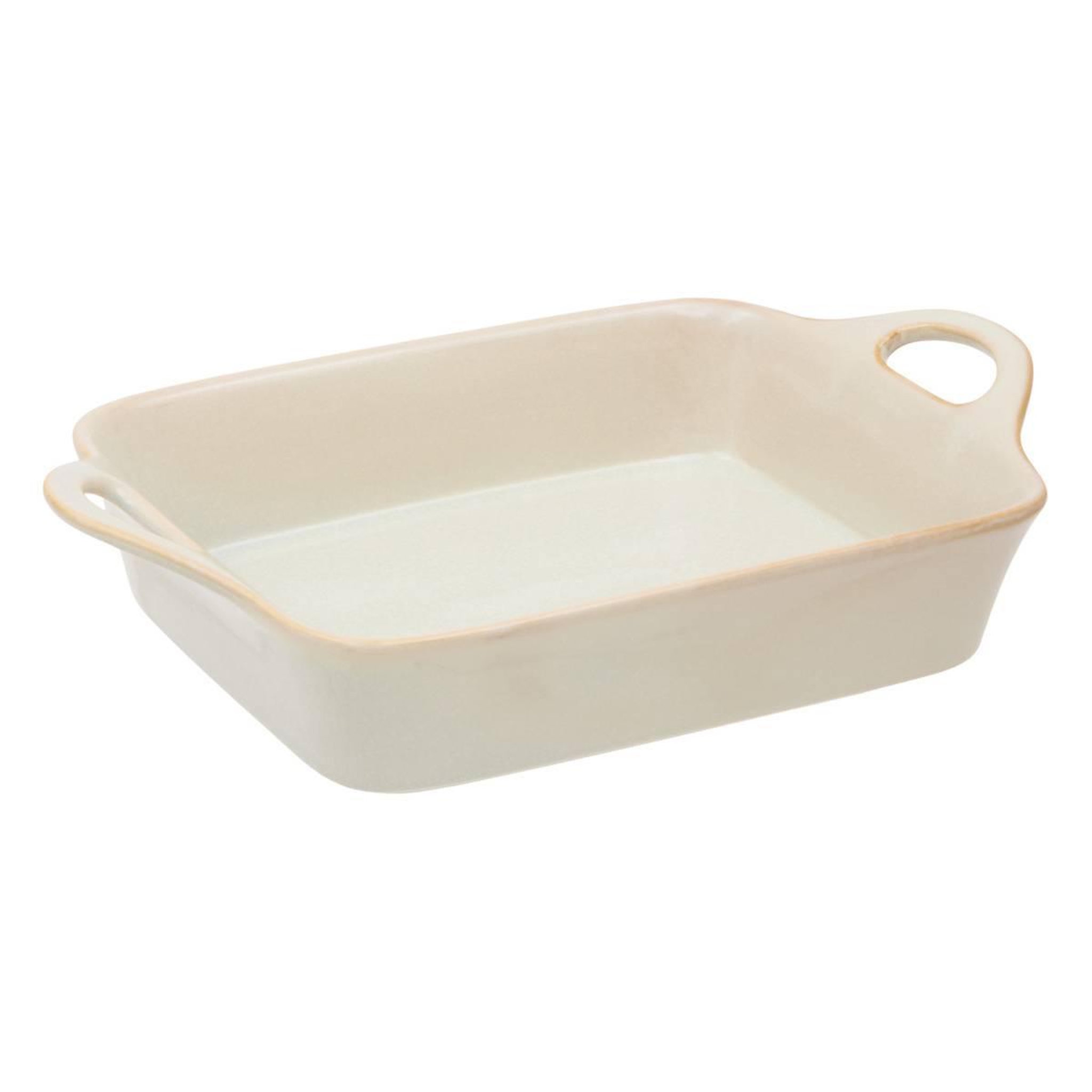 SECRET DE GOURMET Plat à four rectangulaire en grès  terre inconnue  29cm beige