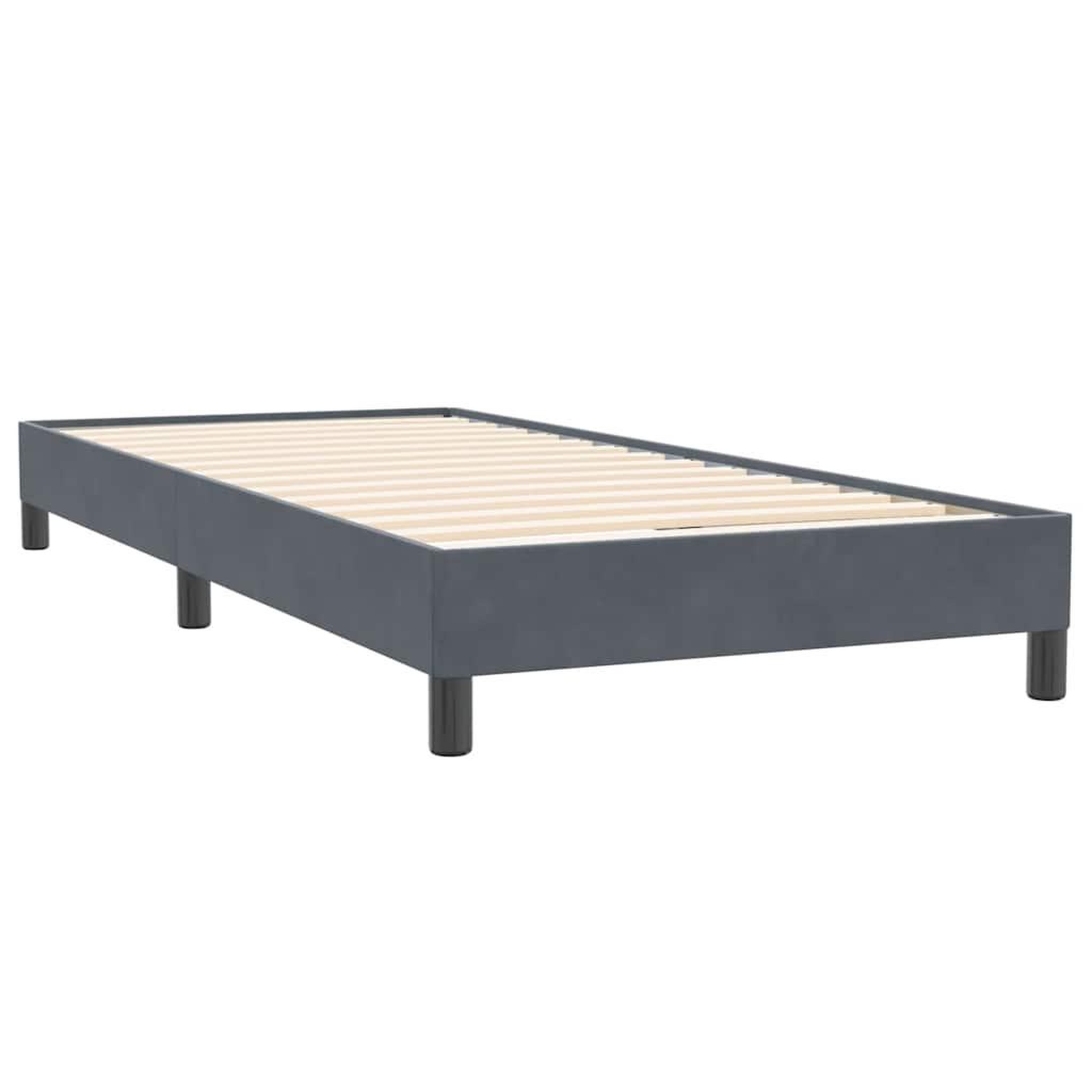 Voir la diapositive 4 : VIDAXL Sommier a lattes de lit sans matelas gris fonce 100x220cm