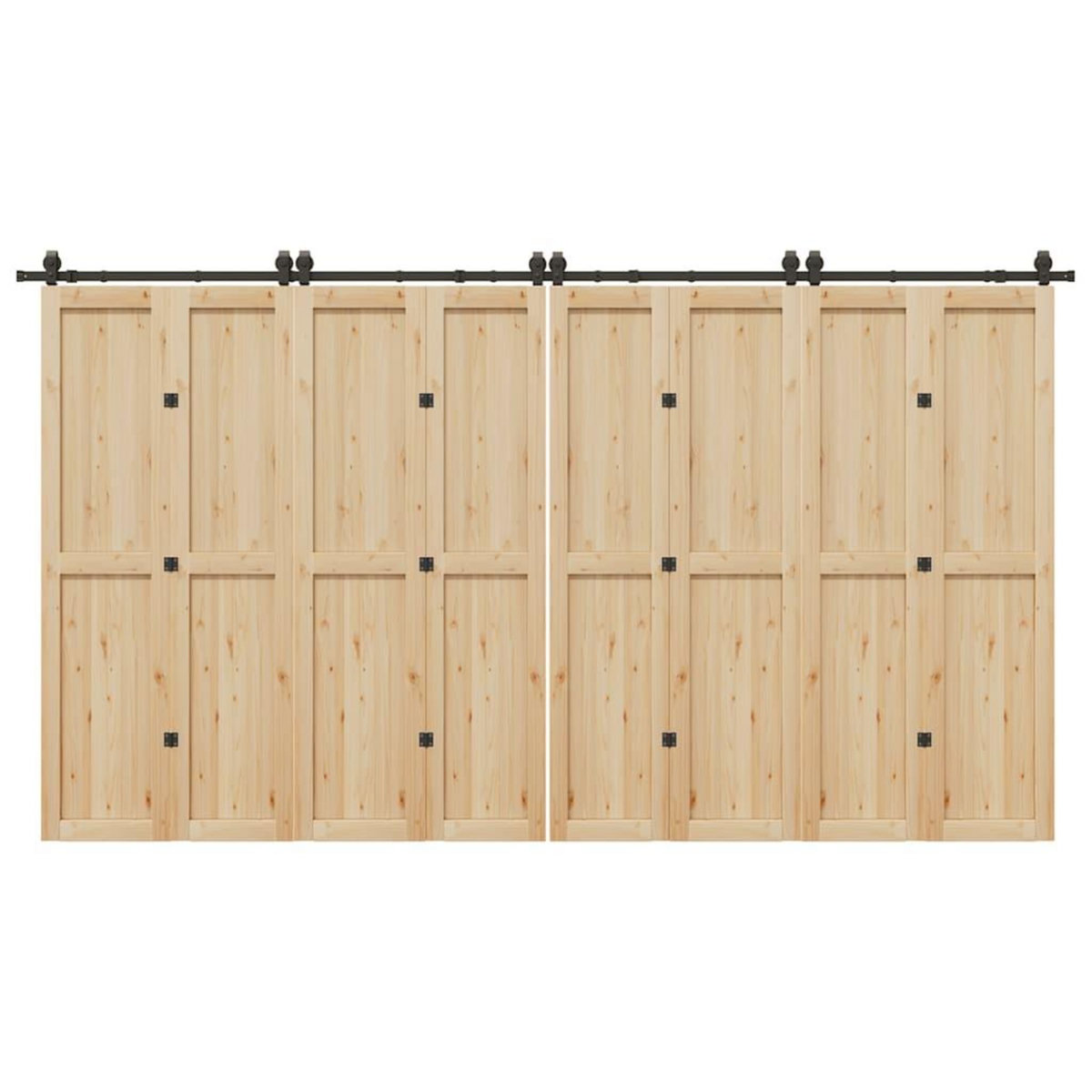 VIDAXL Kit de quincaillerie de porte coulissante 400 cm acier noir