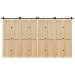 VIDAXL Kit de quincaillerie de porte coulissante 400 cm acier noir