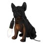Paris Prix Lampe à Poser Déco  Bulldog  28cm Noir