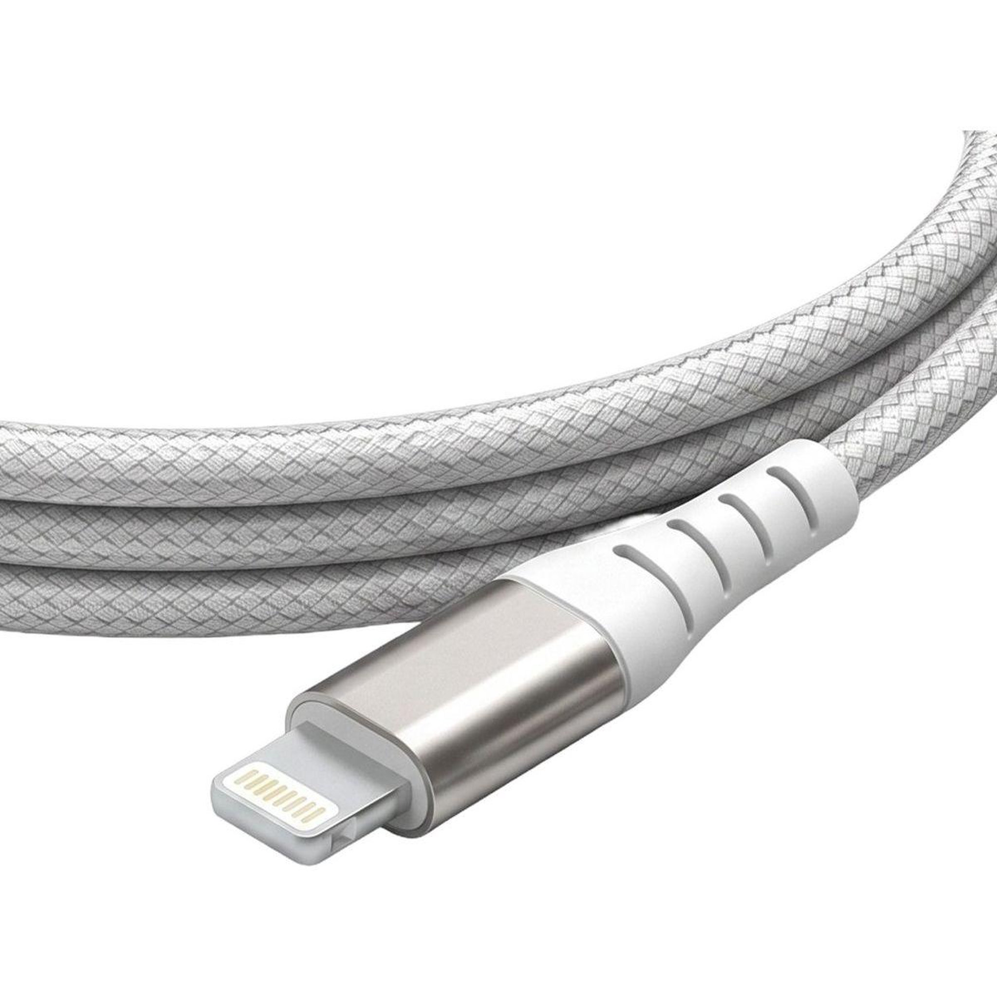 Voir la diapositive 3 : FORCE POWER Cable 60w 2m lightning mfi / usb-c mfi blanc