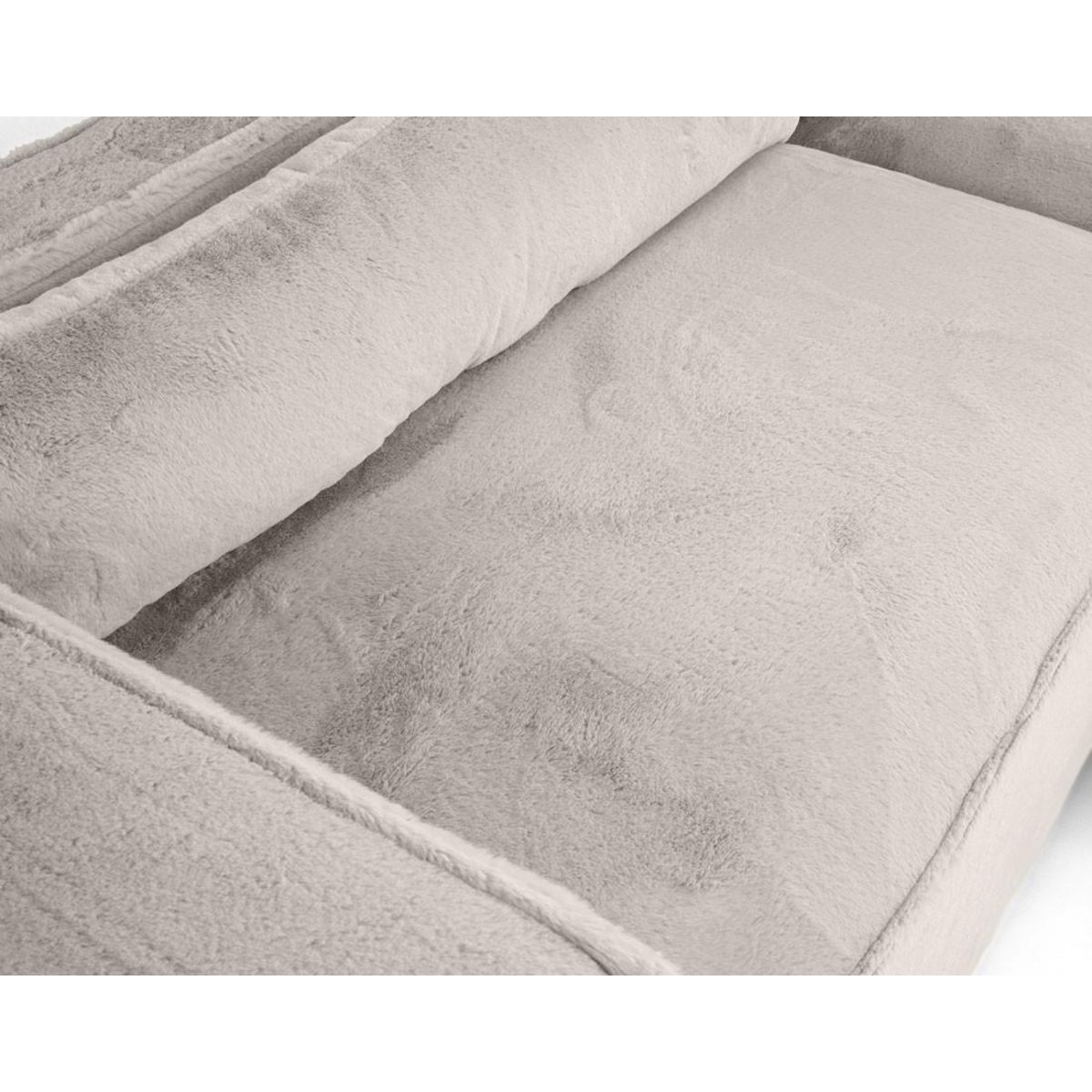 LISA DESIGN Ela - canapé d'angle droit 4 places - en fausse fourrure