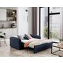 Voir la diapositive 2 : BEST MOBILIER Michelle - canapé droit 3 places convertible avec coffre en velours