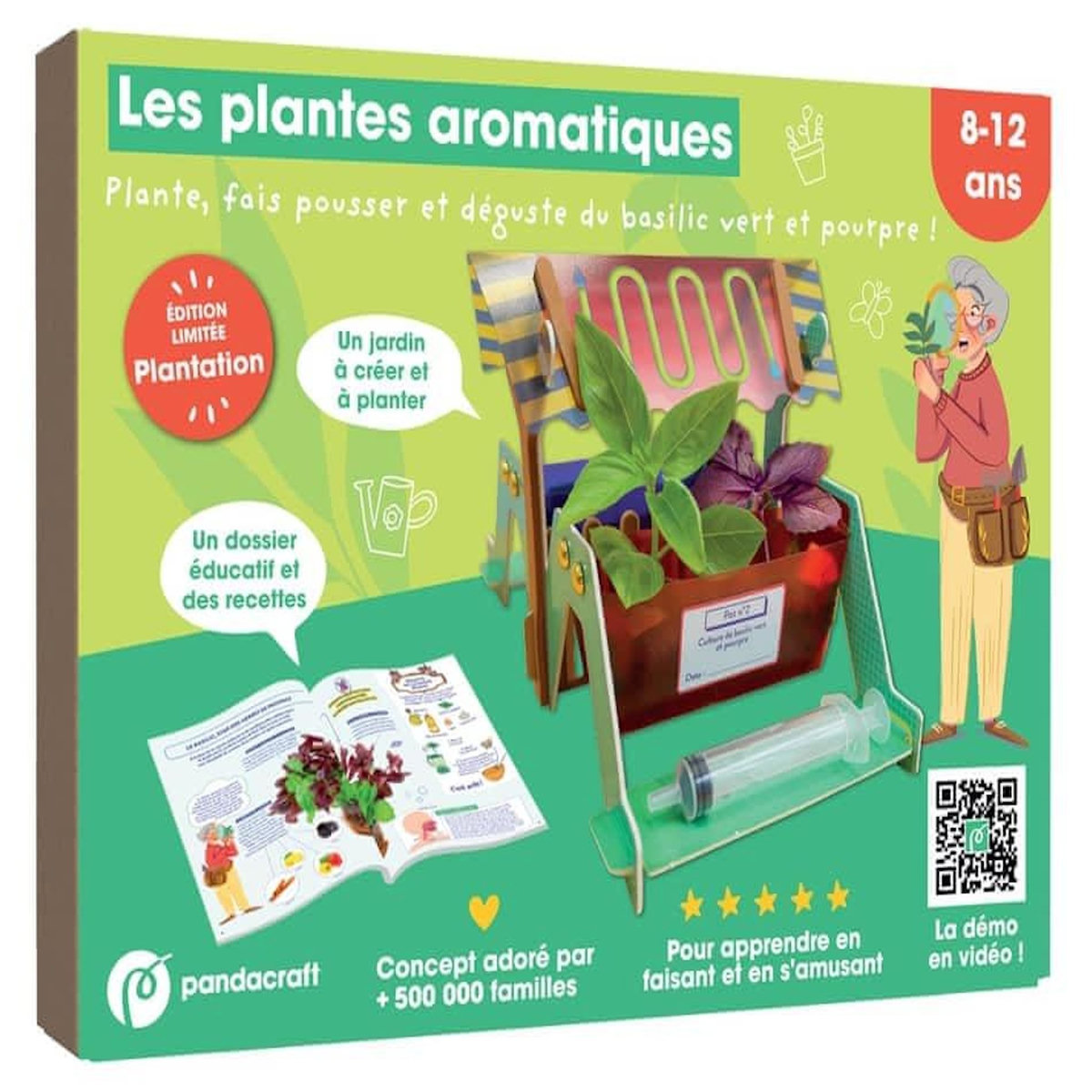 LES PLANTES AROMATIQUES. PLANTE, FAIS POUSSER ET DEGUSTE DU BASILIC VERT ET POURPRE, EDITION LIMITEE, Pandacraft