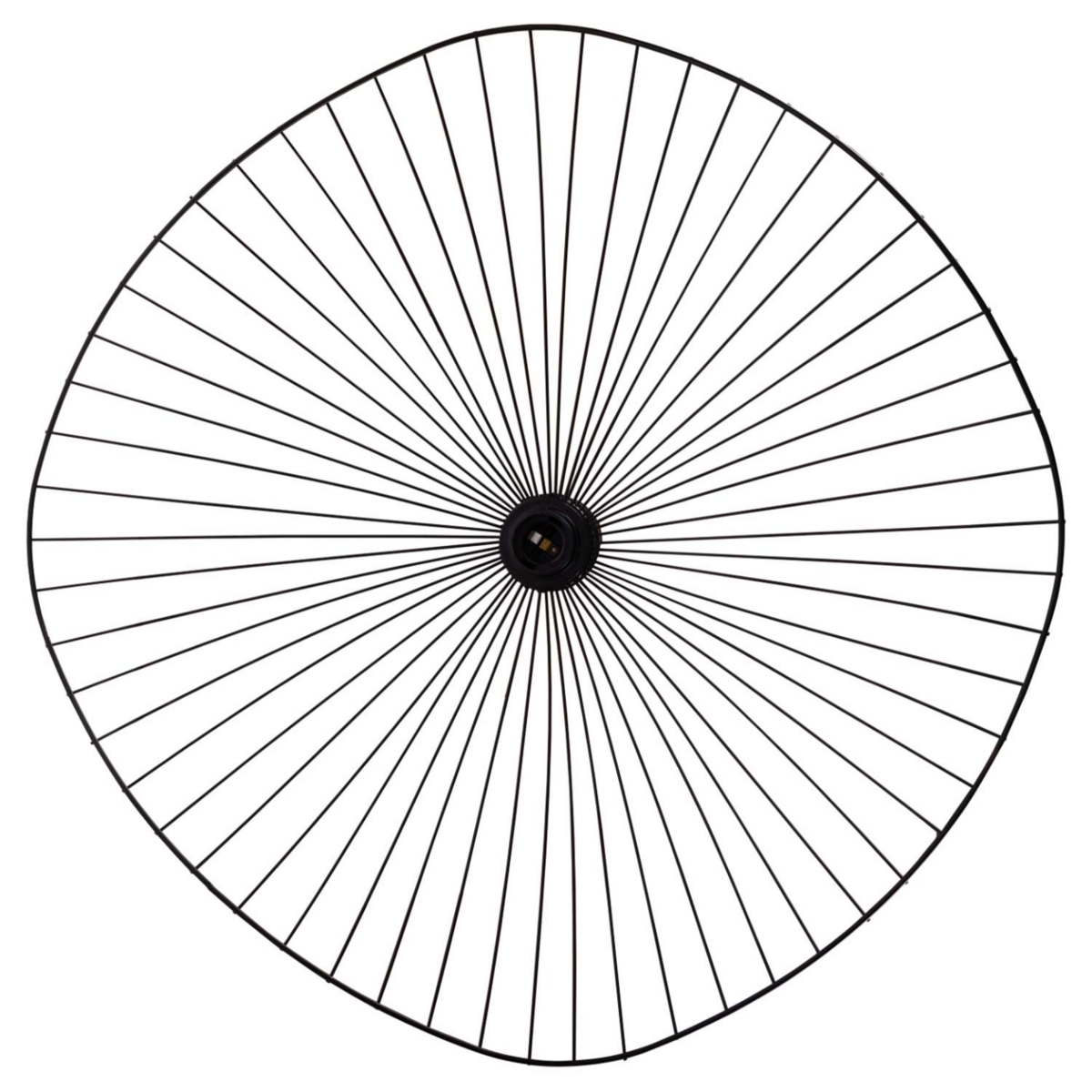 ID MARKET Suspension filaire en métal noir diamètre 60 cm