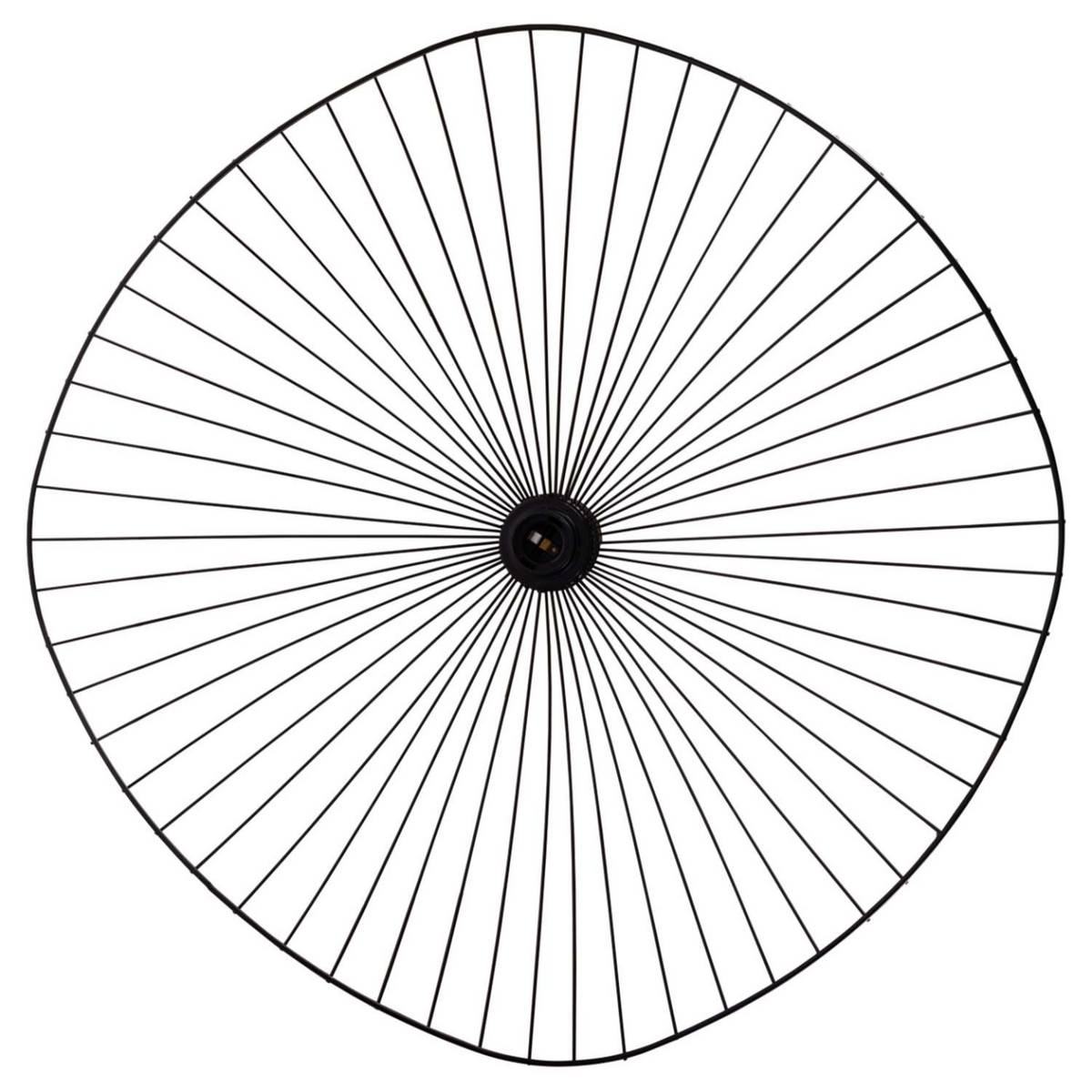 ID MARKET Suspension filaire en métal noir diamètre 60 cm