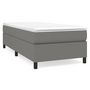 Voir la diapositive 2 : VIDAXL Sommier a lattes de lit avec matelas Gris fonce 80x200 cm Tissu