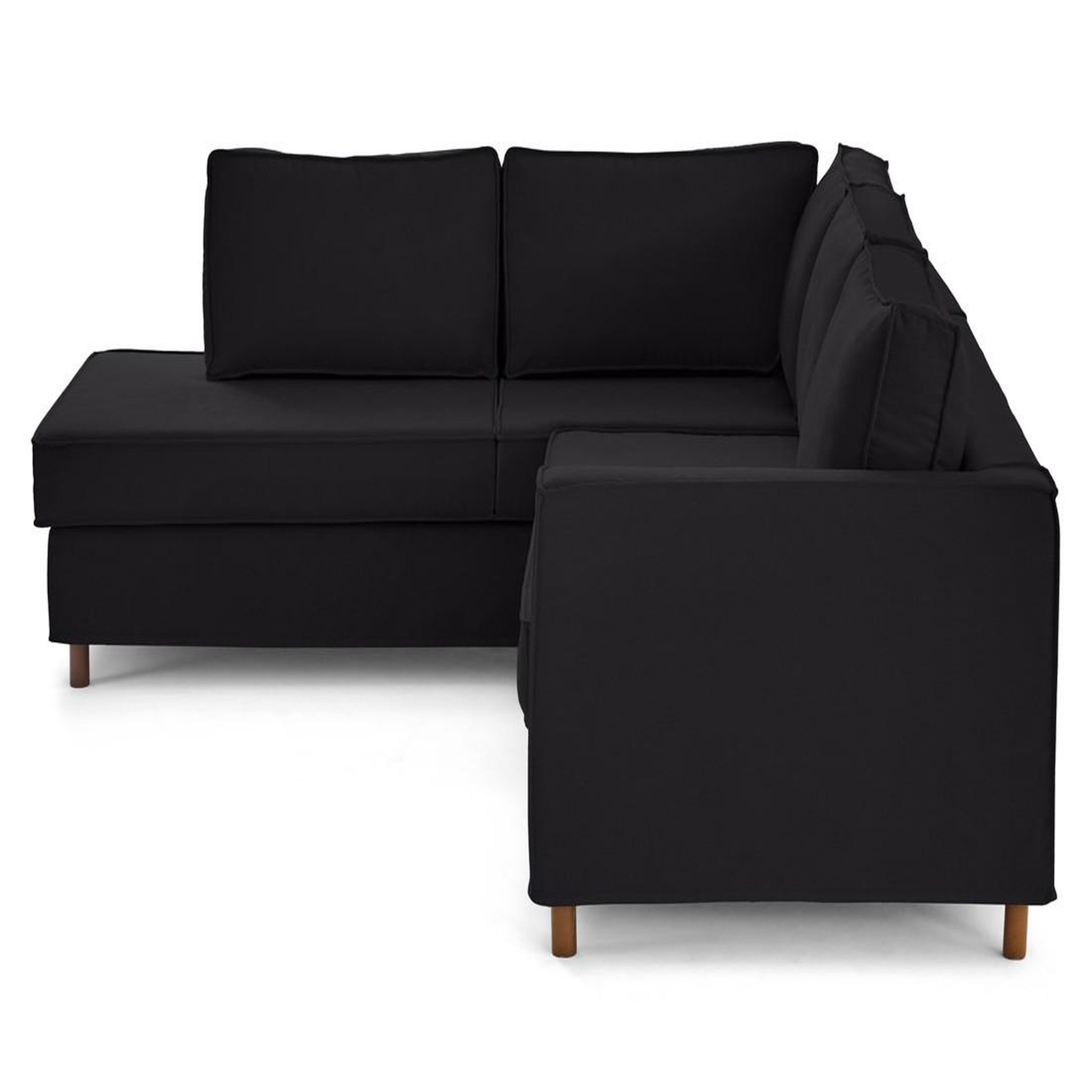 Voir la diapositive 5 : LISA DESIGN Jake - canapé déhoussable d'angle gauche 5 places en tissu