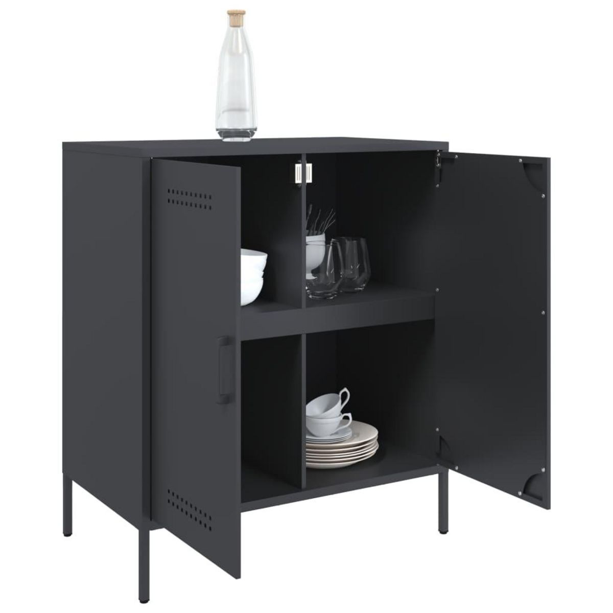 VIDAXL Buffet anthracite 68x39x79 cm acier