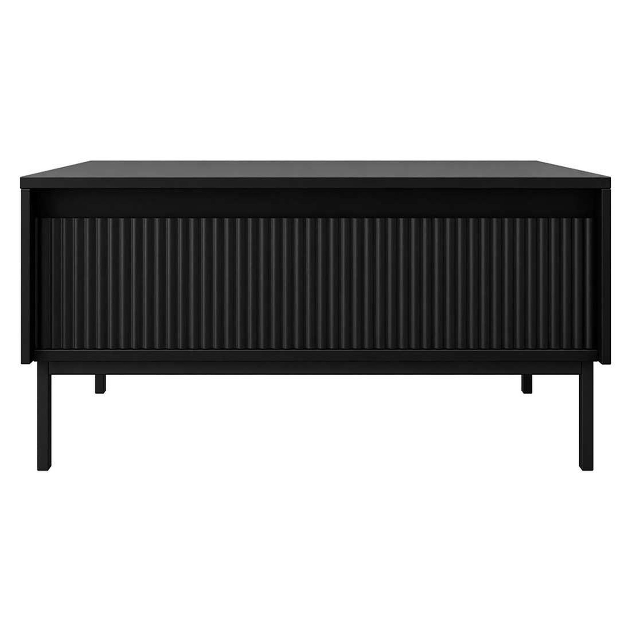 Voir la diapositive 3 : BEST MOBILIER Girona - table basse - noir - 1 tiroir - 100 cm
