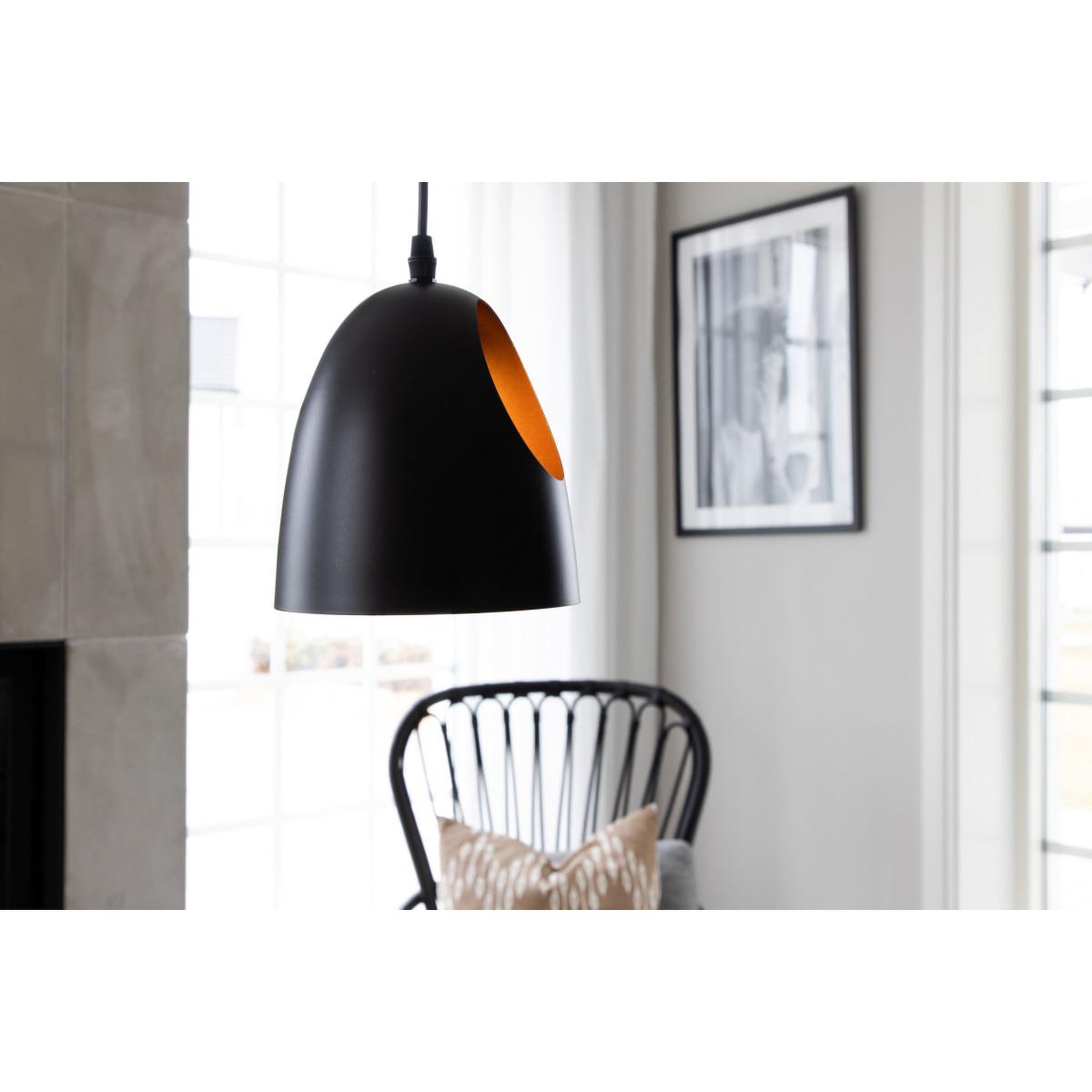 Voir la diapositive 6 : Paris Prix Lampe suspension design  elda  17cm noir