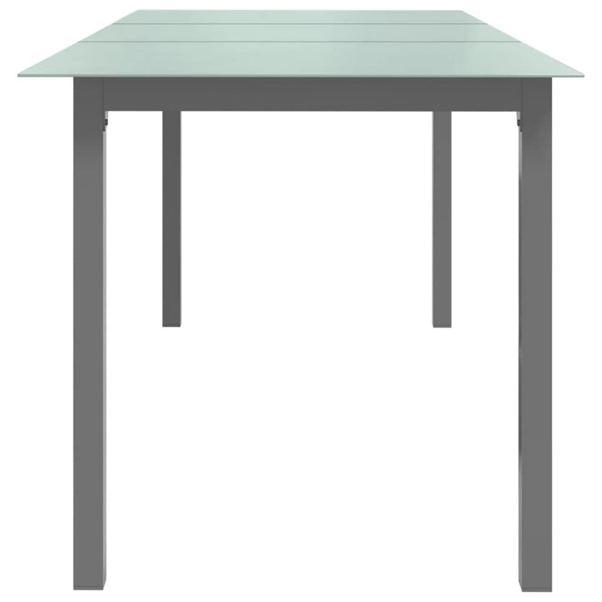 VIDAXL Table de jardin Gris clair 190x90x74 cm Aluminium et verre