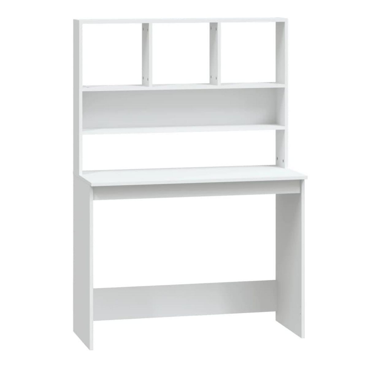 VIDAXL Bureau avec etageres Blanc 102x45x148 cm Bois d'ingenierie