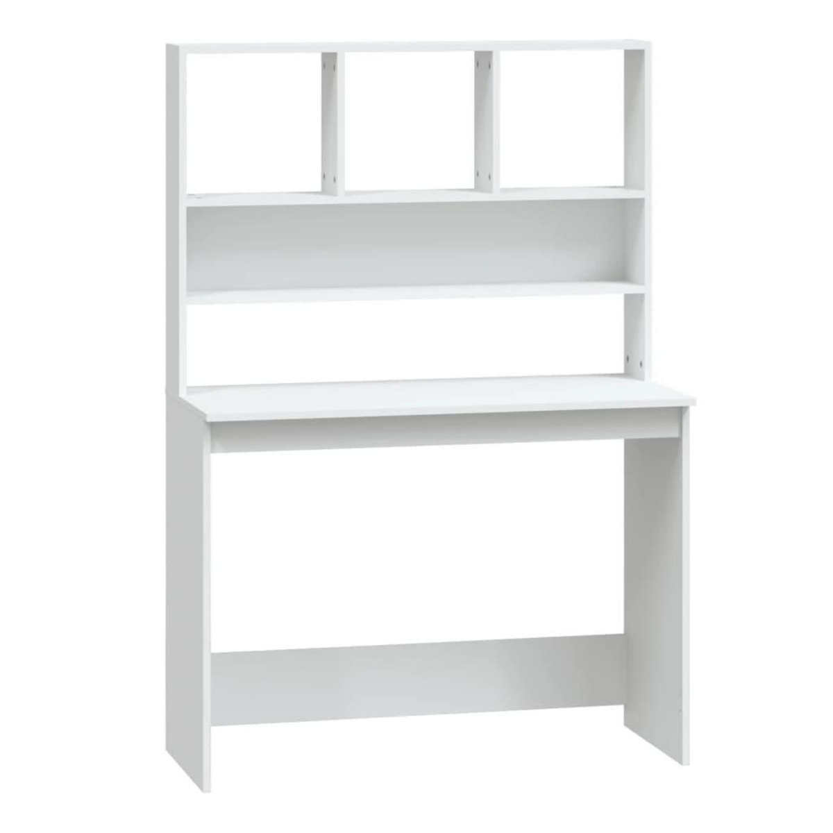 VIDAXL Bureau avec etageres Blanc 102x45x148 cm Bois d'ingenierie