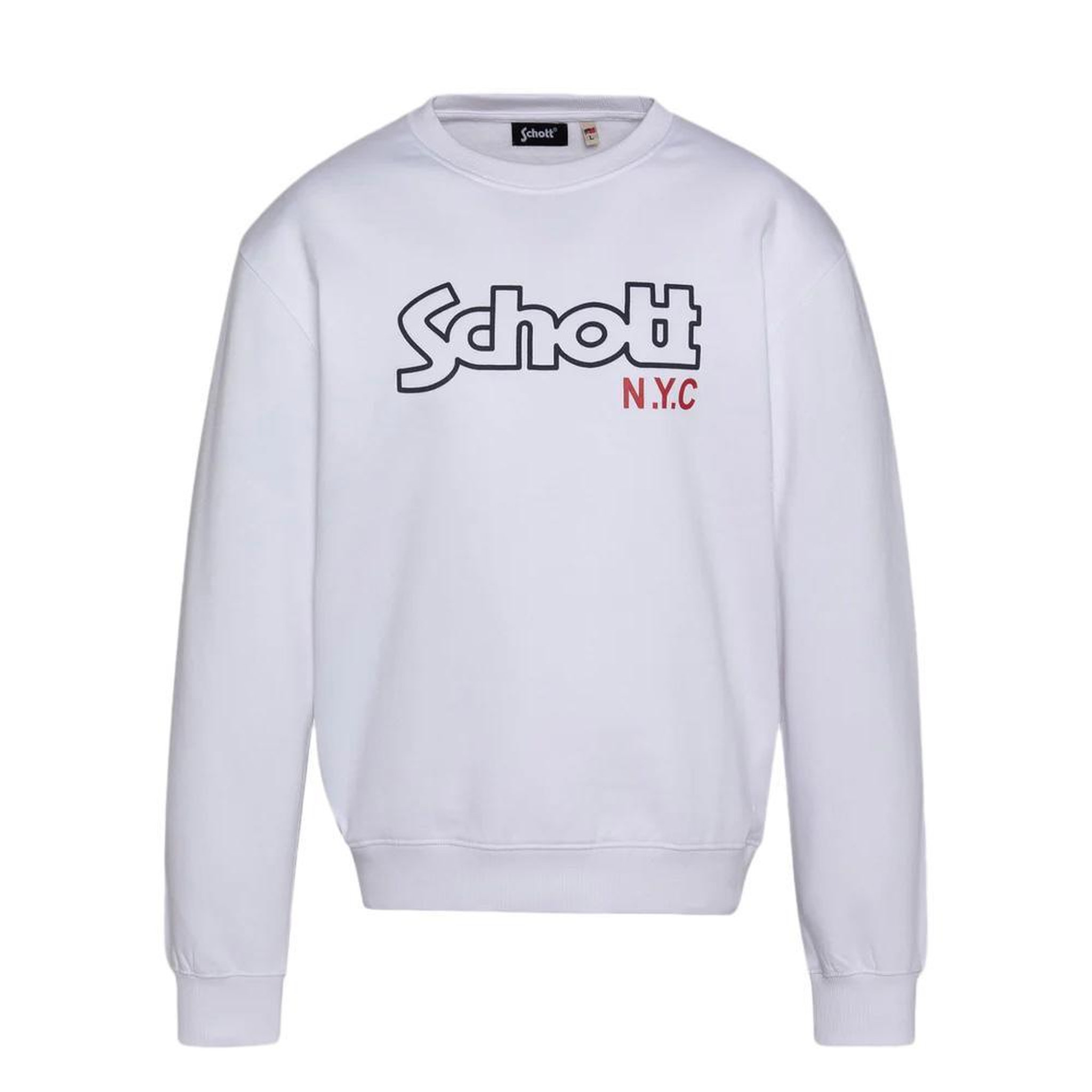 Schott Sweat  Homme Schott Stanley. Coloris disponibles : Blanc