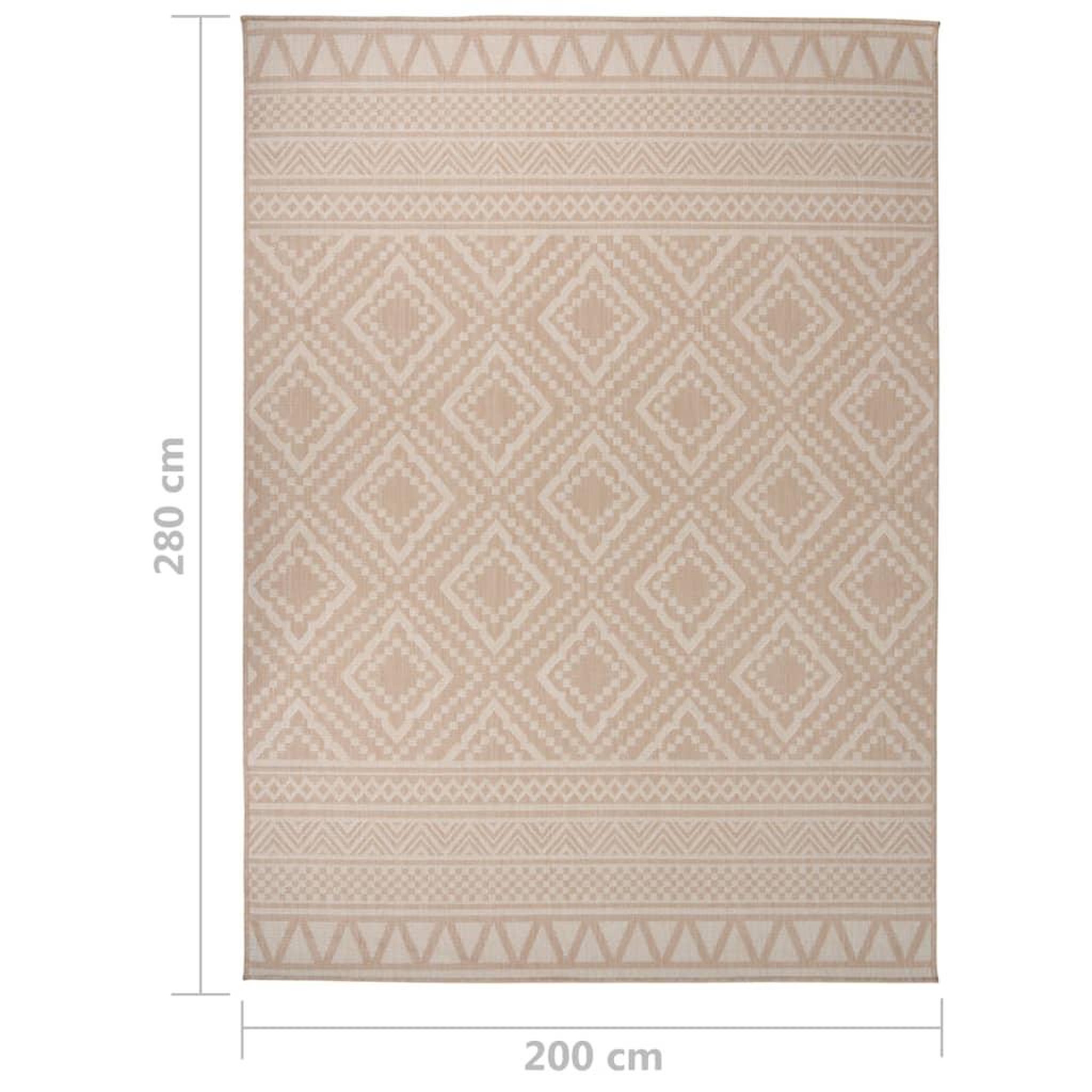 Voir la diapositive 6 : VIDAXL Tapis a tissage plat d'exterieur 200x280 cm Rayures brunes