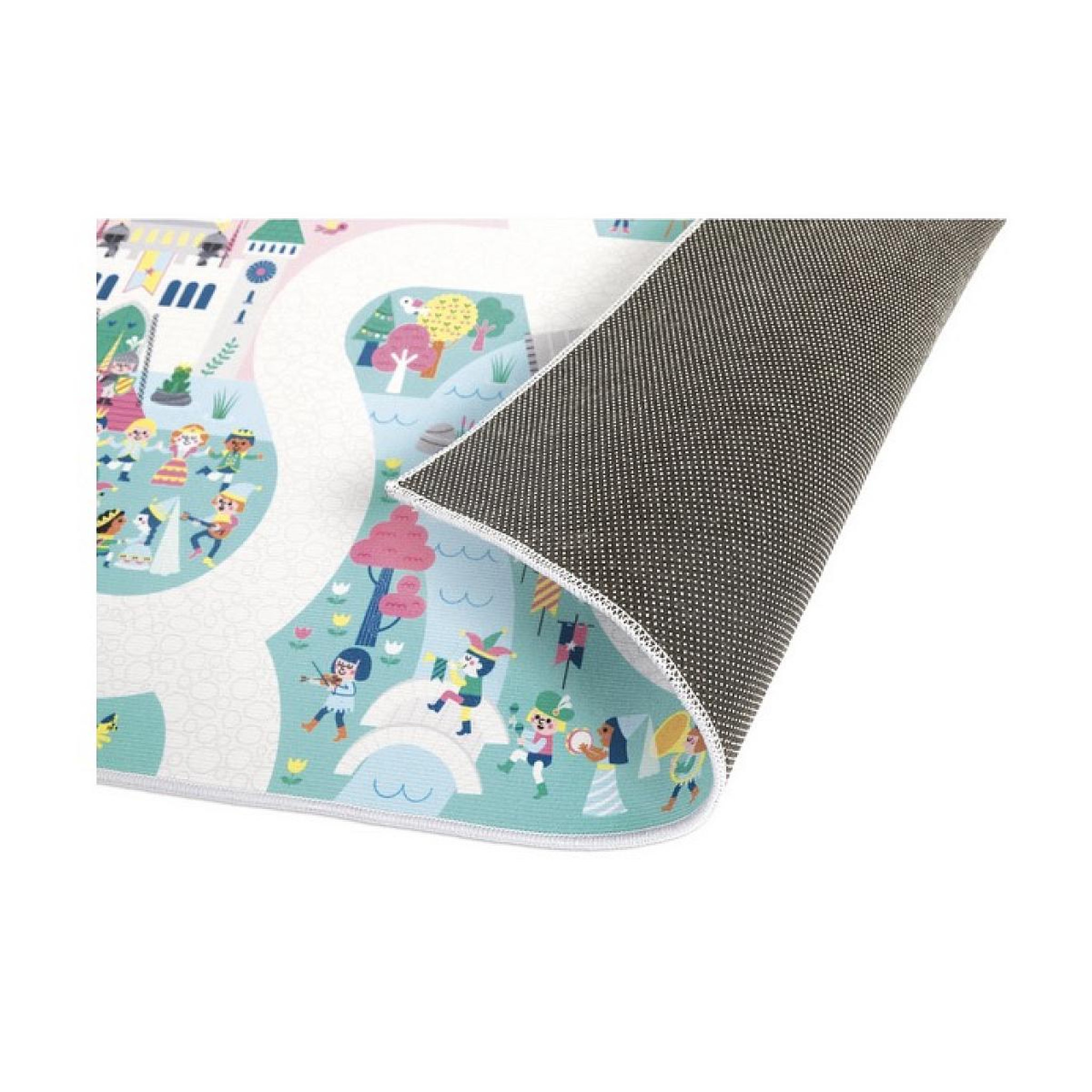 Voir la diapositive 3 : Juratoys-Janod Cross roads - Tapis de voiture Royaume enchante