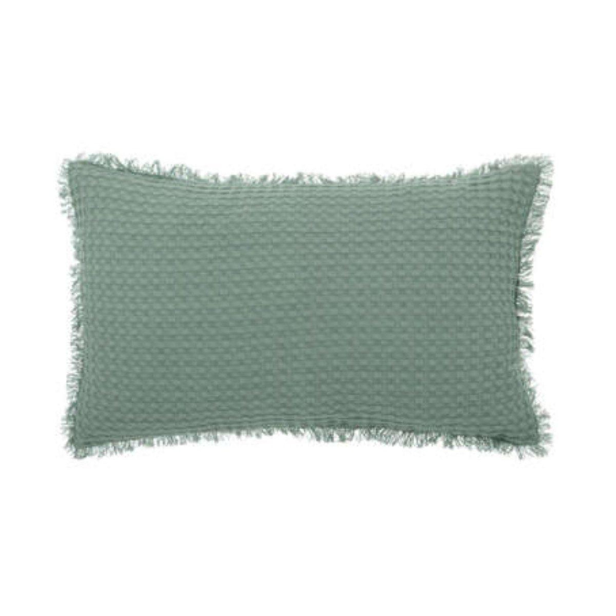 ATMOSPHERA Coussin nid d'abeille  widdy  30x50cm vert céladon
