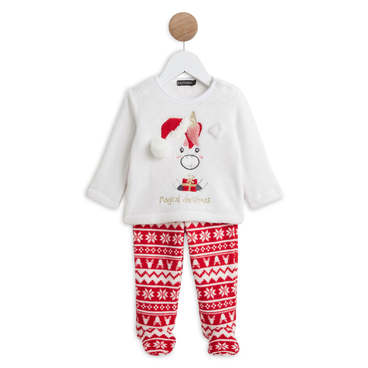 INEXTENSO Pyjama 2 pièces noël licorne bébé fille