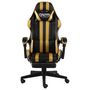 Voir la diapositive 2 : VIDAXL Fauteuil de jeux video avec repose-pied Noir et dore Similicuir