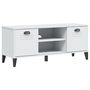 Voir la diapositive 2 : VIDAXL Banc a chaussures VIKEN blanc 106x35x45 cm bois massif de pin