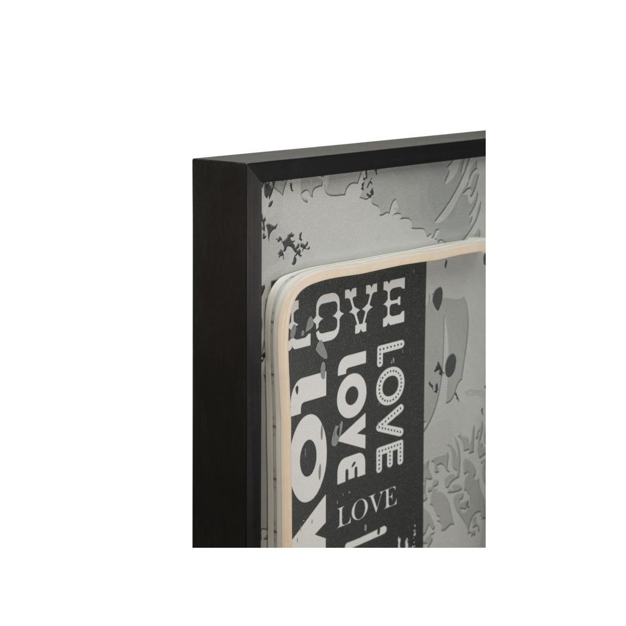 Voir la diapositive 3 : Paris Prix Tableau imprimé à led  love  60x90cm multicolore