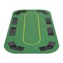 Voir la diapositive 4 : VIDAXL Dessus de table de poker 8 joueurs 4 plis rectangulaire Vert