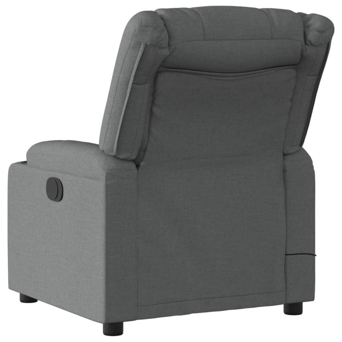 VIDAXL Fauteuil de massage inclinable Gris fonce Tissu