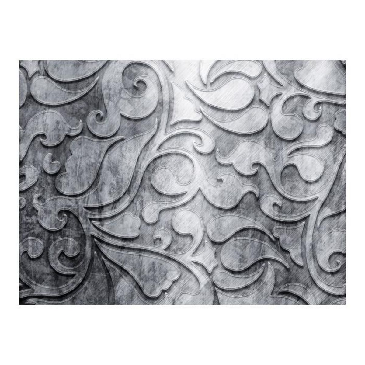 Paris Prix Papier Peint  Fond Argenté avec Motif Floral